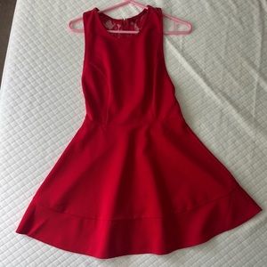 Red lace homecoming dress